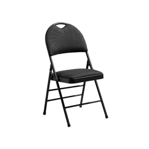 Klappstol klädd med tyg i svart färg